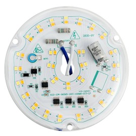 HAOLEDI 3.94'' 15W LED Ceiling Fan Light Retrofit Kit, Ceiling Light Replacement Panel PCB 3CCT 3000K 4500K 5000K 1800LM 120V CRI90 (1-Pack 3CCT)