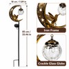 Solar Hummingbird Moon Garden Light – Crackle Glass LED Stake,