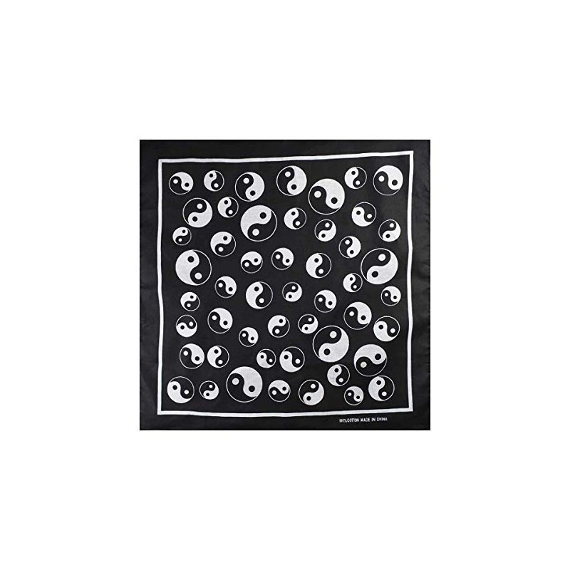Unisex Oriental Ying Yang Tiger 100% Cotton Bandana Bandanna Biker