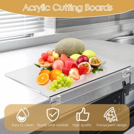 Acrylic Cutting Board with Counter Lip Non-Slip Acrylic Chopping✉·