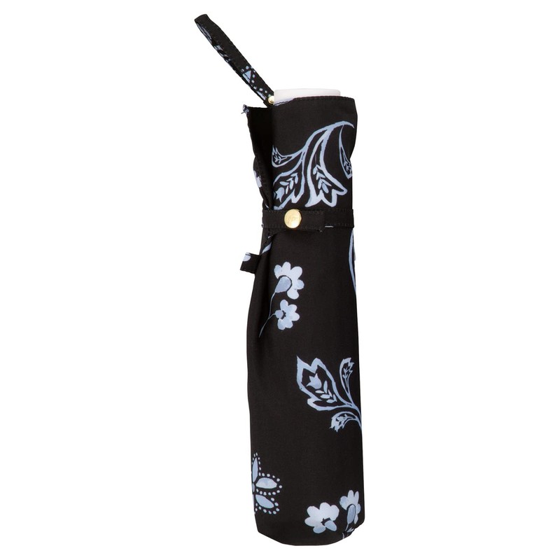 Wpc. 2777-013-002 Rain Umbrella, Paisley Paint, Mini, Black, Folding Umbrella,
