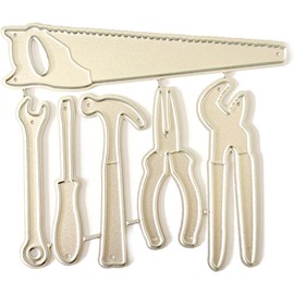Repair Tools Cutting Dies Wrench Hammer Tools Metal Die Cuts Embossing Stencils DIY Scrapbooking Invitation Card Making Repair Tools Die Cuts Cutting Dies for DIY Card Making Accessories