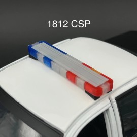 LED Ready Lightbar 1/18 LED Ready Whelen Edge Connecticut State Police Lightbar Blue Red Amber