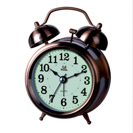 Lancardo Wecker Alarm Clock für Erwachsene Kinder, Vintage Analog Wake Up Lightwecker LED Grün Nachlicht ohne Ticken Kinderwecker