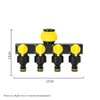 4-Way Garden Hose Splitter for Irrigation – Independent Valve Faucet