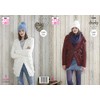 King Cole 5180 Knitting Pattern Womens Jackets and Hats in