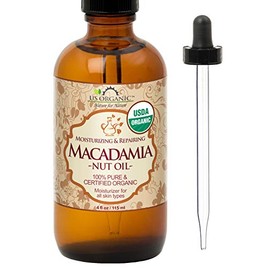 US Organic, Aceite de Nueces de Macadamia, Certificado Orgánico, Puro y Natural, Prensado en Frío, Virgen, Sin Refinar, Botella de Vidrio Ámbar con Cuentagotas (115 ml)