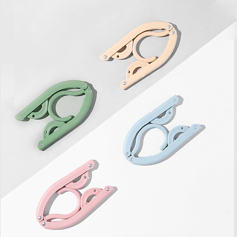 AIMALL 5/10 PCS Travel Folding Clothes Hanger Set - Portable,