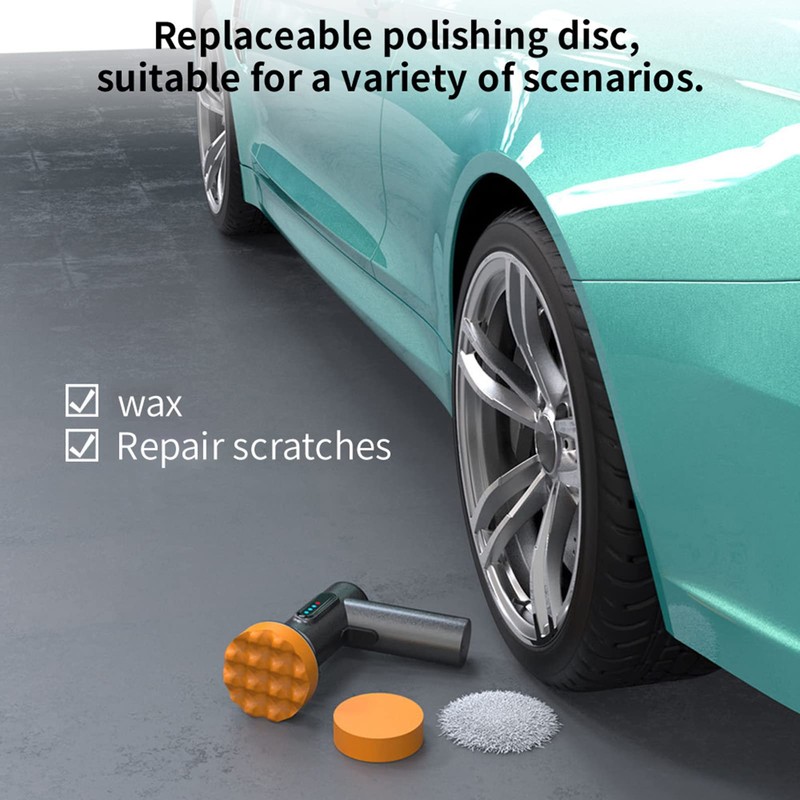 Car Wireless Polishing Machine,Cordless Car Buffer Polisher Kit USB Charging