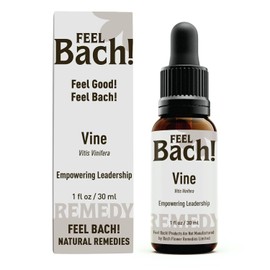 Feel Bach! Natural Homeopathic Remedy - Vine Dropper Flower Essence for Empowering Leadership - Positive & Promote Respectful Authority, Vegan, Gluten & Sugar-Free, Non-Habit Forming, 30ml (1 fl oz)