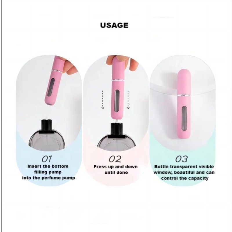 Generic Pocket Spray bottle keychain (Black)