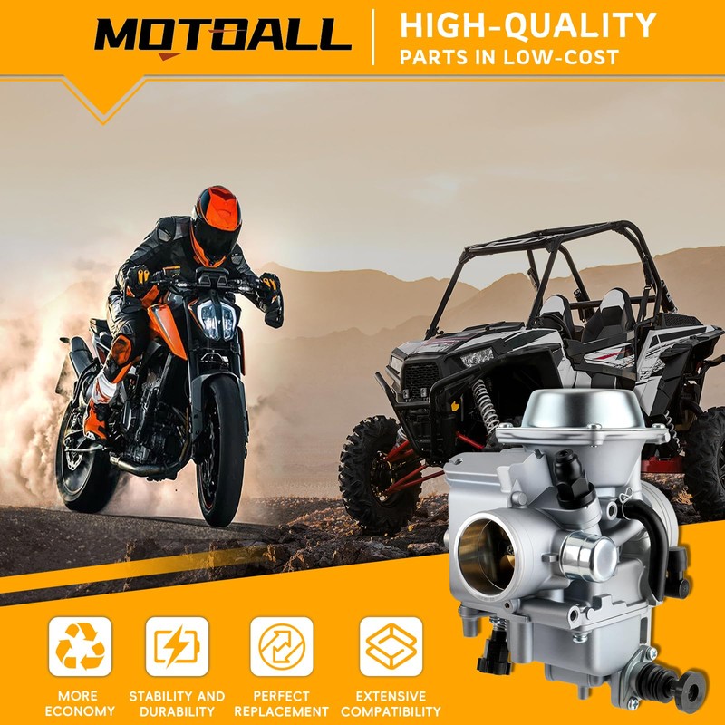 MOTOALL TRX300 carburetor+Oil Filterw/Air Filter for Honda TRX300 FOURTRAX 1988-2000,