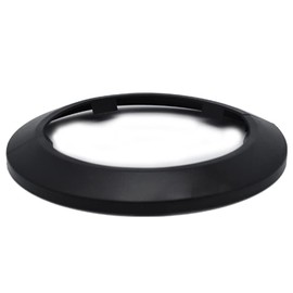 Indprod Fit 3.5" Outer Diameter Flange Water Pipe Cover Decoration Black Pipe Cover Radiator PP Plastic 90mm Escutcheon Collar for Wall Pipe Tube Decoration 1Pc