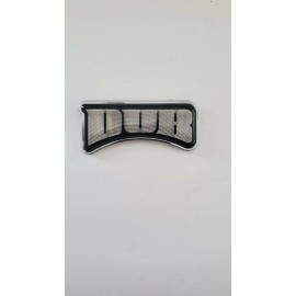 DUB spinner floater stick on chrome dust back plate emblem badge holder wheel