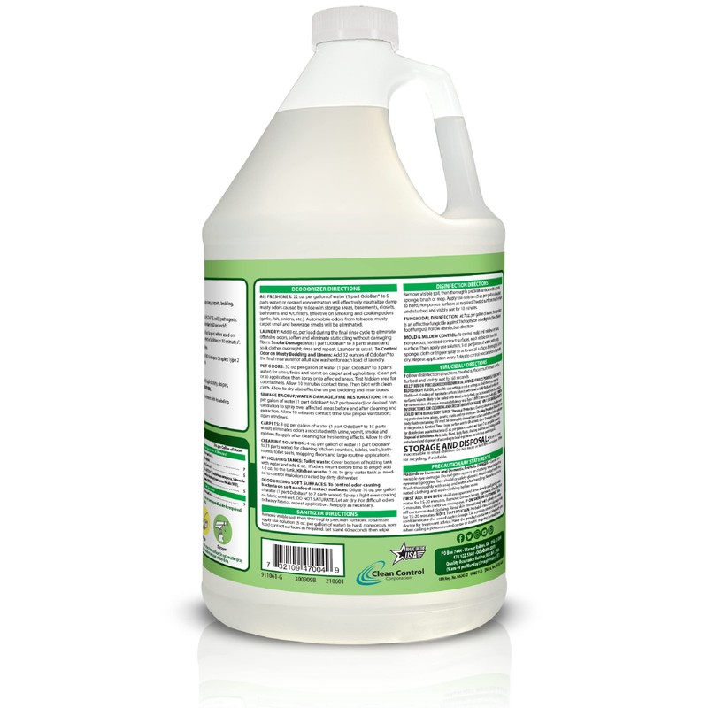 OdoBan Disinfectant Concentrate and Odor Eliminator, Made in the USA,