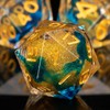 KERWELLSI Liquid Core Resin DND Dice, Blue Gold Dungeons and