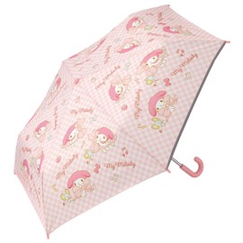 Skater UBOT55C Folding Umbrella, 21.7 inches (55 cm), Storage Bag Included, Name Tag, For Kids, Sanrio My Melody, Big Ribbon, Girls
