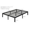COMASACH 16 Inch Bed Frames Queen Size 3500 lbs Heavy
