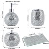 Sanbege 4 Pcs Mosaic Glass Bathroom Accessories Set, Modern Luxury