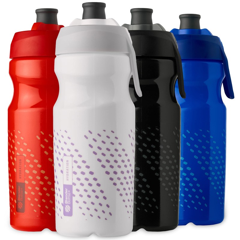 BlenderBottle Hydration Halex Squeeze Water Bottle with Straw, 22-Ounce, Red