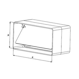 KP55-22 Flat Duct Connector with Backflow Flap Connector Ventilation Pipe 55 x 110 mm Ventilation System Flat Duct