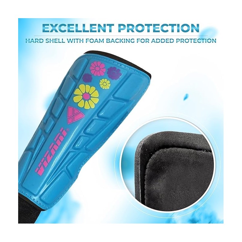 Vizari Espinillera Blossom Azul, XXS