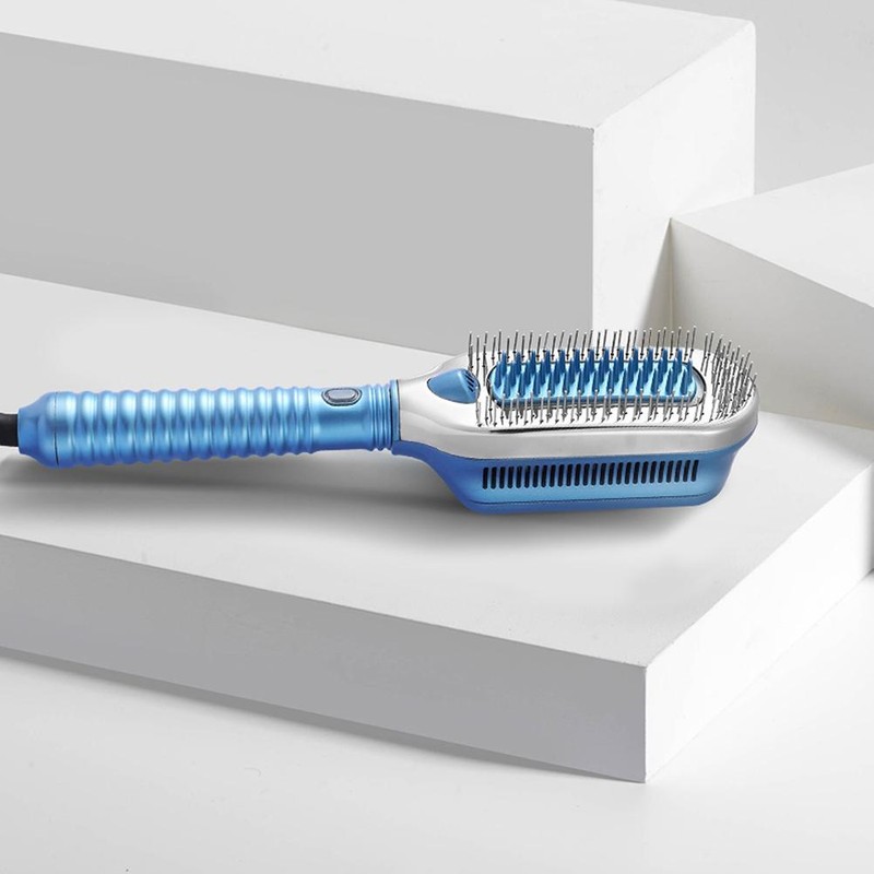 Hair Straightener Brush Ice Therapy Professional Negative Ion Cold Wind