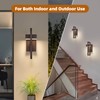 tewei Modern LED Outdoor Wall Sconce Brown Outdoor Lights for
