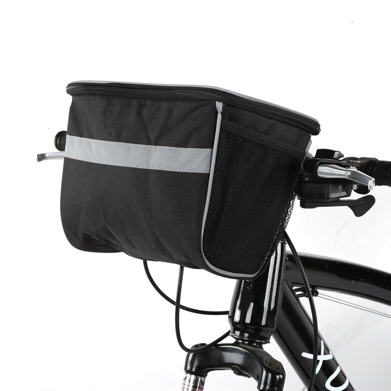 Mountain Bike Bicycle Handlebar Front Basket Bag with TPU Touchscreen