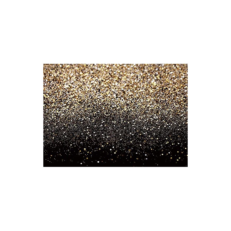 RUINI Black Gold Glitter Sequin Spot Backdrops (Not Glitter) Starry