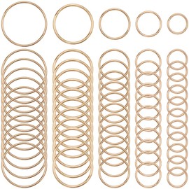 SOFPLATE 1 Box 60 Pieces 15 mm 20 mm 25 mm 32 mm 38 mm Gold-Coloured O-Ring Buckle Round Key Ring Made of Metal Multi-Purpose Jump Rings Made of Iron Spring O Ring Bulk Pack for Hardware Bags Dog Lead