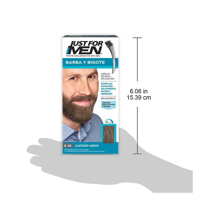 Just For Men Tinte Colorante en Gel Para Barba y