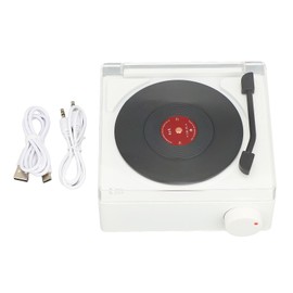 Record Player, Record Player with Speakers, Bluetooth 5.0, Alarm Clock Function, Upgraded Turntable Audio Sound, and Sound Cable Connection, Memory Card Insertion