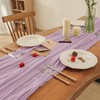 Leetaltree 1 Pack Lilac Cheese Cloth Table Runner, 35x120 Inch