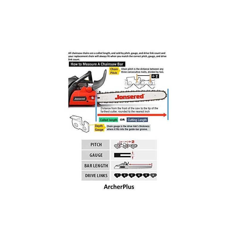 36" 3/8-063-115DL Archer Ripping Chainsaw Chain replaces 75RD115G A3EP-RP-115E