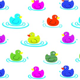 Vinylla TechXtyle PEVA Shower Curtain 180x200cm Multi-colour Ducks