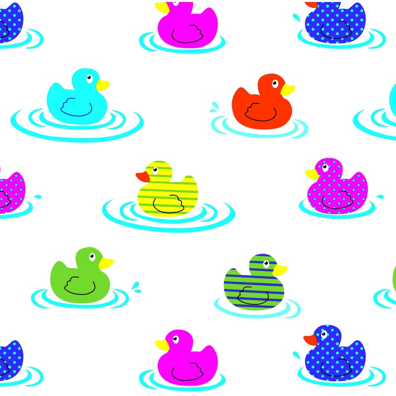 Vinylla TechXtyle PEVA Shower Curtain 180x200cm Multi-colour Ducks