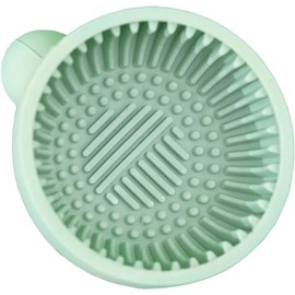 Limpiador de brochas de maquillaje de silicona, bandeja para lavar brochas de maquillaje, diseño de mano portátil, para limpiar brochas de sombras de ojos, color Color Aleatorio