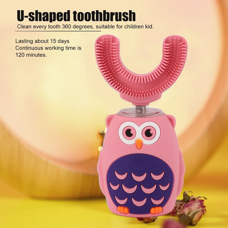 U Shaped Electric Toothbrush Ultrasonic Automatic USB Charging Cute Whole