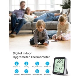 Govee Room Thermometer Hygrometer, Bluetooth Digital Indoor Humidity Meter with Smart Alert and Data Storage, Temperature Monitor for Baby Greenhouse (3Pack)