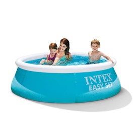 Intex 28101EH Easy Set Inflatable Swimming Pool: 6ft x 20in – Puncture-Resistant Material – Quick Inflation – 232 Gallon Capacity – 16in Water Depth