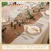Gejoy 36 Pcs Round Burlap Placemats Wood Bead Napkin Rings