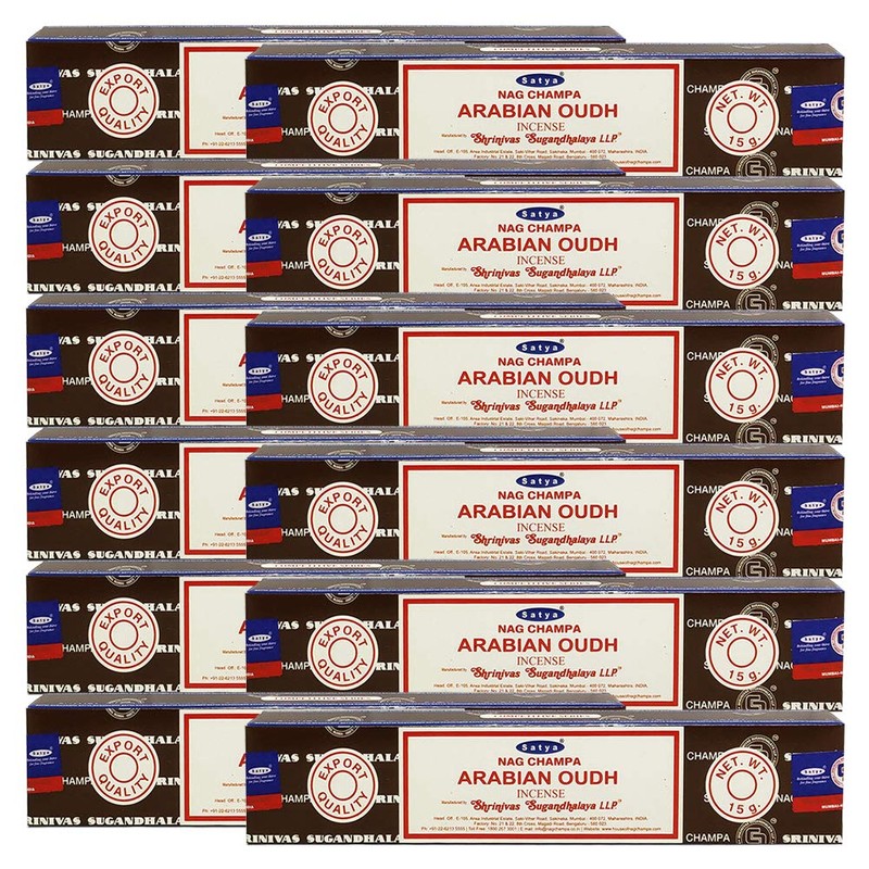 Arabian Oudh Incense Sticks and Holder Bundle - Satya Incense