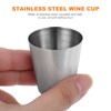 UPKOCH 4pcs Travel Stainless Steel Shot Glasses with Leather Carrying