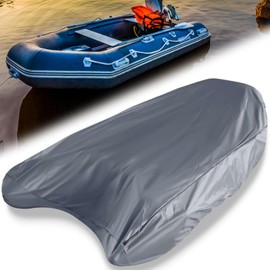 Mindsoft UV Resistant Inflatable Dinghy Boat Cover, Waterproof 420D Marine Grade Fade and Tear Resistant for Inflatable Boat Cover(Fit 10-11 ft)
