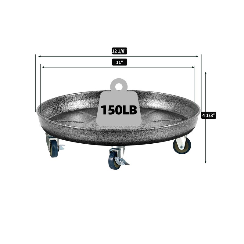 LeafLassie Heavy Duty Plant Caddy with Wheels 12 Inch, 360°