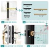 MaxxGeek Flat Slot Storm Door Handle Complete Set, Mortise Keyed