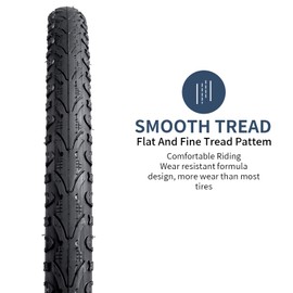 YUNSCM 2-PCS 26" Bike Tires 26x1.75/47-559 Compatible with Road Bike 26 x 1.75 26X1.75 Gravel Bike Bicycle Tires (Y-709)