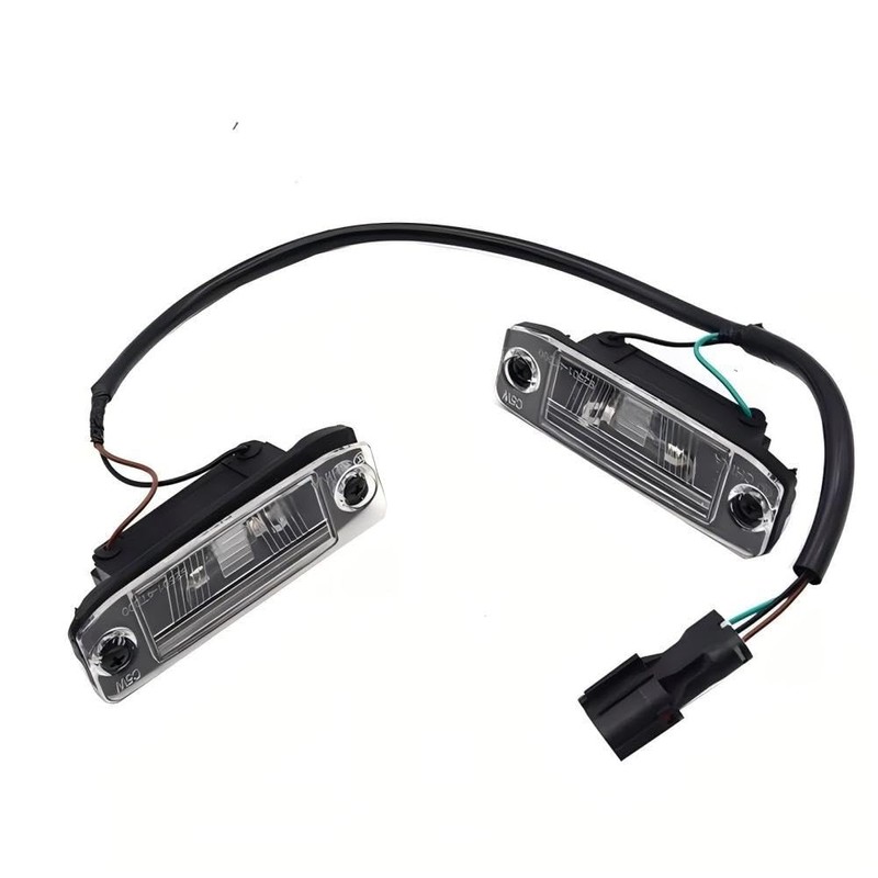 Rear License Plate Lamp Light Both Sides W/Light Lamp Cover