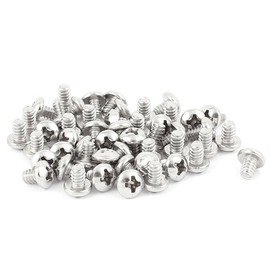 Sourcingmap #6-32 x 3/16" Phillips Head Bolts Machine Screws 50 Pcs